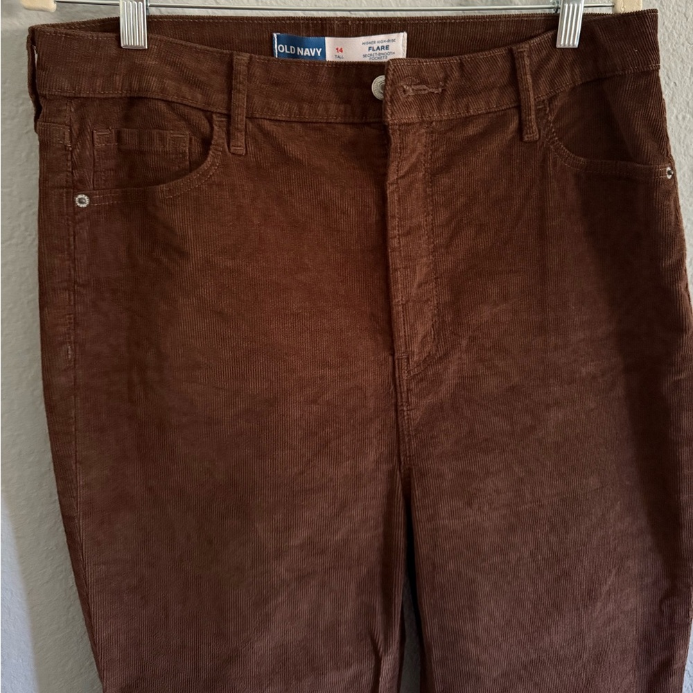 Old Navy Higher High-Rise Flare Corduroy Pants, brown, 14 Tall - Picture 3 of 9